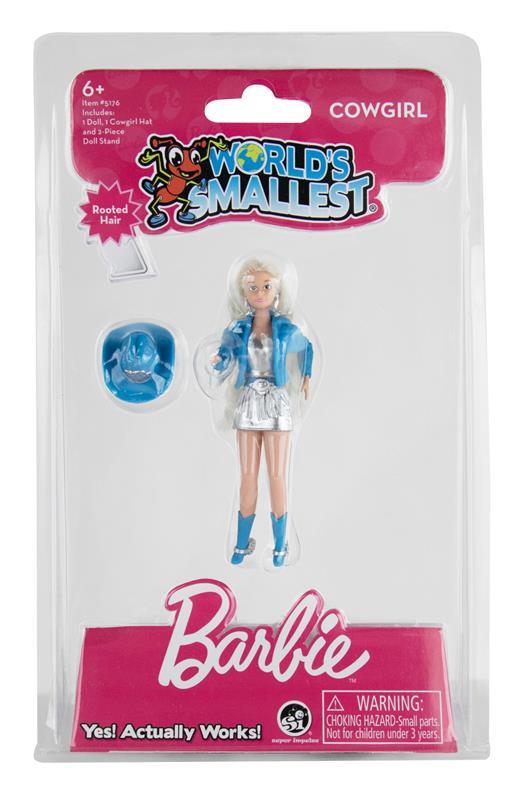 Worlds Smallest Posable Barbie Rollerblade & Cowgirl,Z5176