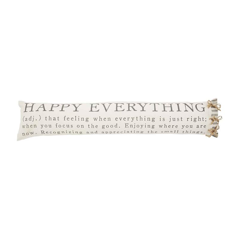 Happy Everything Canvas Pillow,Mud Pie,41600634