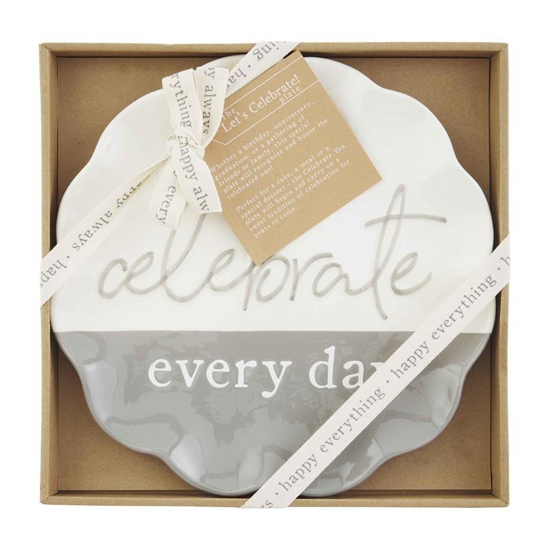 Celebrate Everyday Plate,Mud Pie,42200072