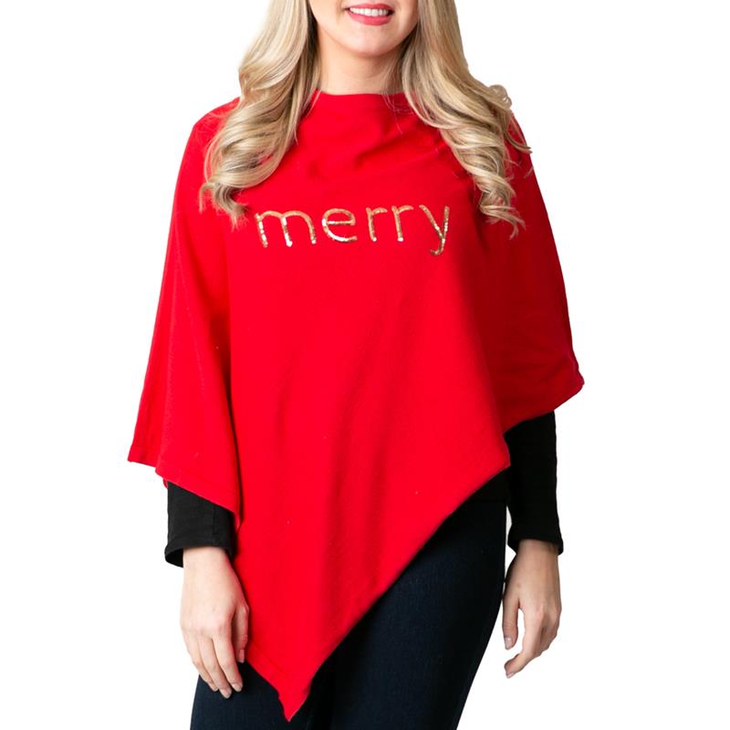 Holly Poncho- Merry,834-MER