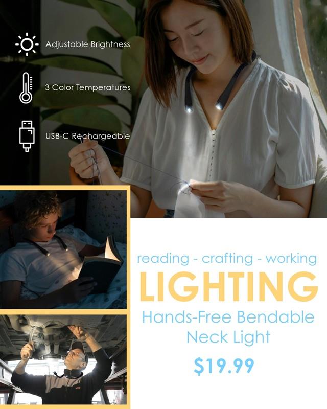 Light Hacks Bendable Reading Light,NL-001