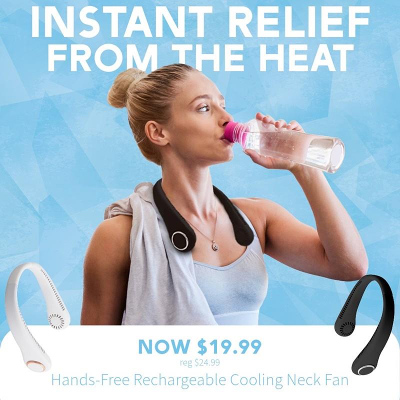 Hands-Free Rechargeable Neck Fan,1308