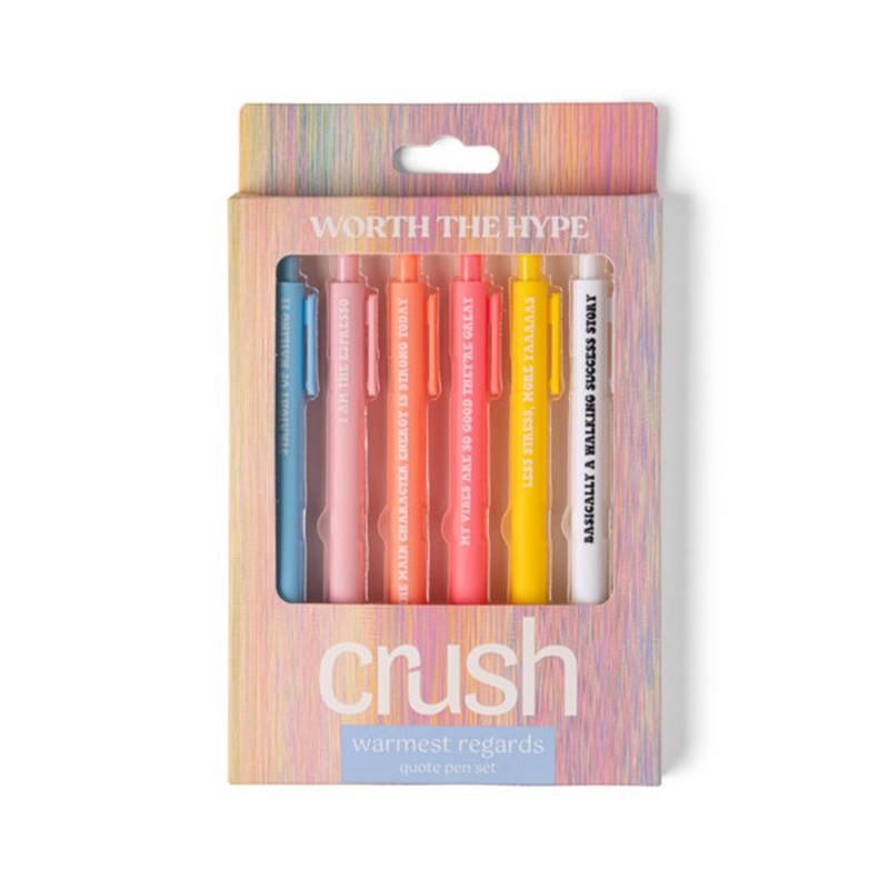 Crush Warmest Regards Quote Pen Set,Crush,CRWR24